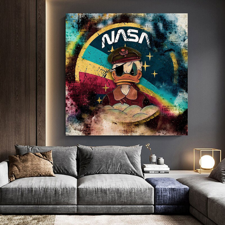 Disney Donald Duck NASA Astronaut Canvas Wall Art-ChandeliersDecor