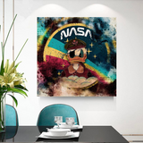 Disney Donald Duck NASA Astronaut Canvas Wall Art-ChandeliersDecor