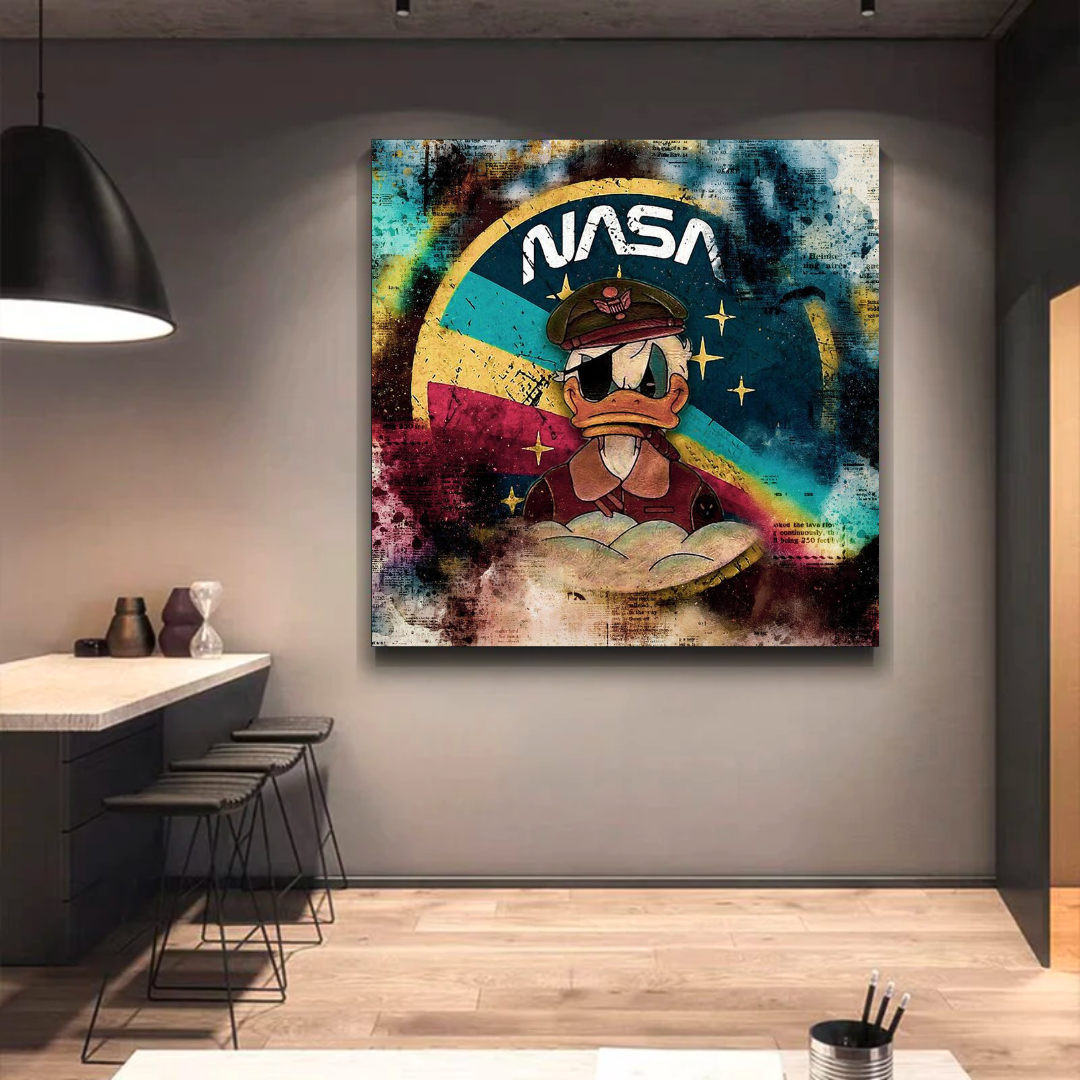 Disney Donald Duck NASA Astronaut Canvas Wall Art-ChandeliersDecor