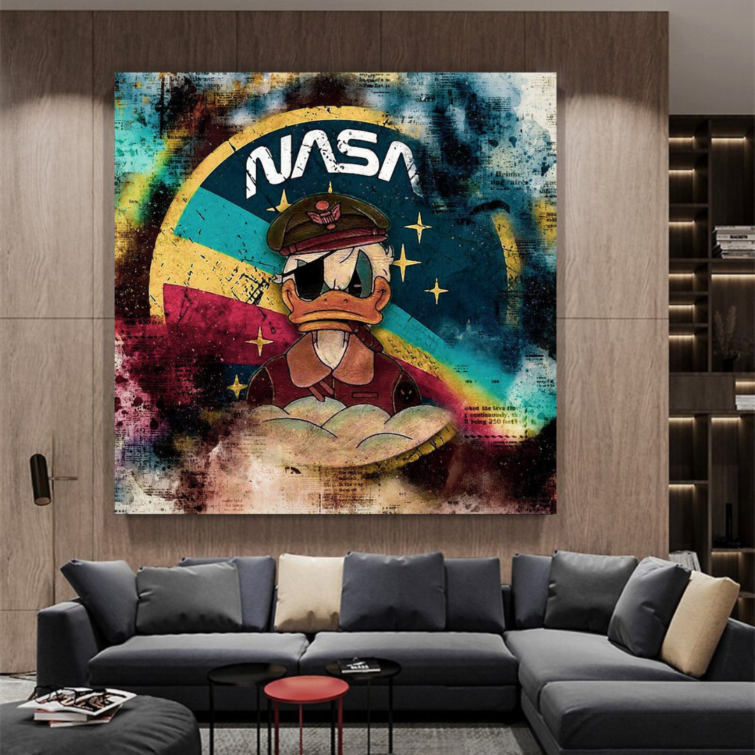 Disney Donald Duck NASA Astronaut Canvas Wall Art-ChandeliersDecor