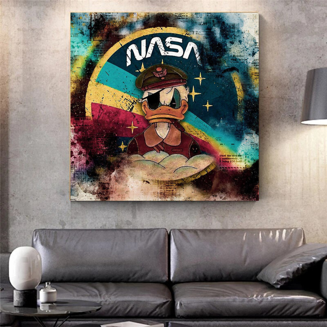 Disney Donald Duck NASA Astronaut Canvas Wall Art-ChandeliersDecor