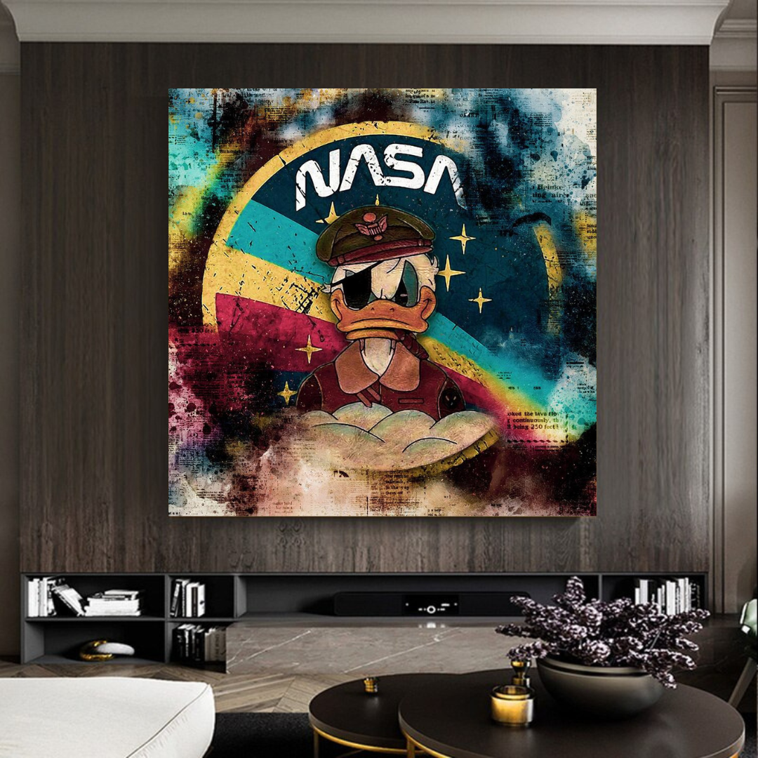 Disney Donald Duck NASA Astronaut Canvas Wall Art-ChandeliersDecor