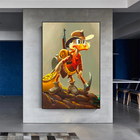 Disney Donald Duck Scrooge Mcduck Canvas Wall Art-ChandeliersDecor