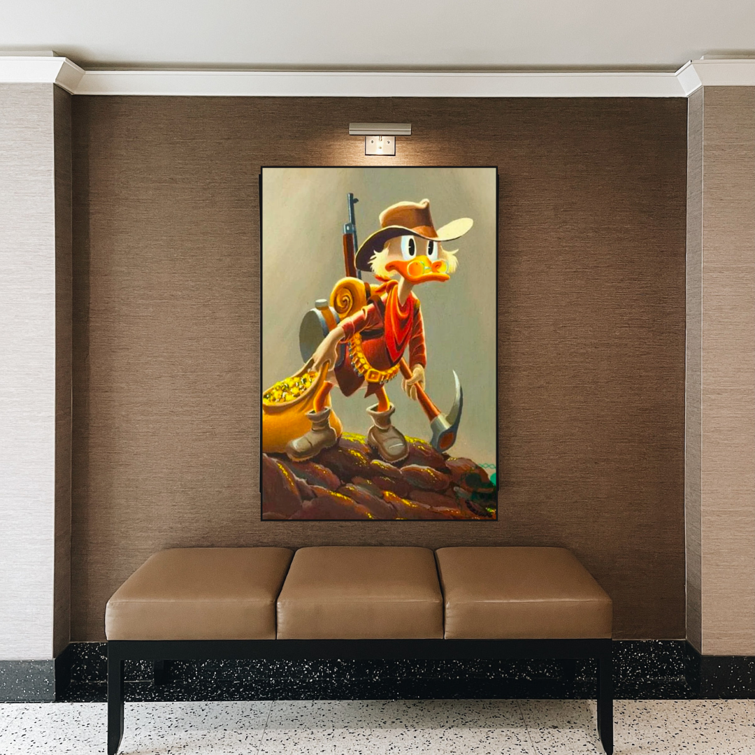 Disney Donald Duck Scrooge Mcduck Canvas Wall Art-ChandeliersDecor