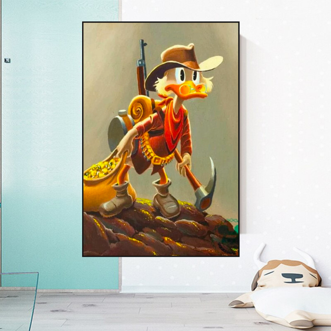 Disney Donald Duck Scrooge Mcduck Canvas Wall Art-ChandeliersDecor