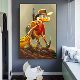 Disney Donald Duck Scrooge Mcduck Canvas Wall Art-ChandeliersDecor