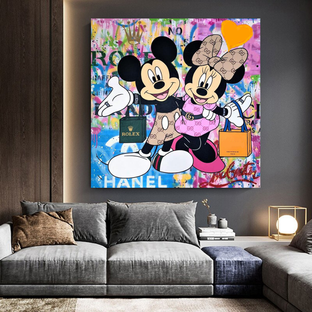 Disney Mickey & Minnie Mouse Canvas Wall Art-ChandeliersDecor