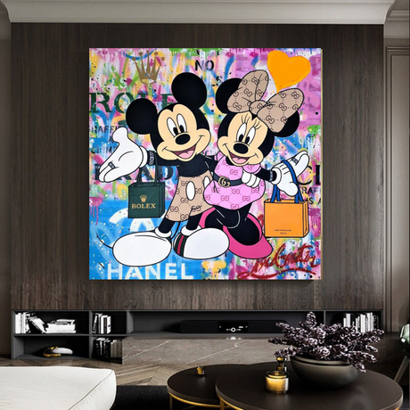 Disney Mickey & Minnie Mouse Canvas Wall Art-ChandeliersDecor