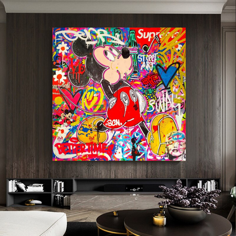 Disney Mickey Mouse Supreme Canvas Wall Art-ChandeliersDecor