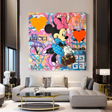 Disney Minnie Mouse Graffiti Canvas Wall Art