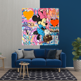 Disney Minnie Mouse Graffiti Canvas Wall Art-ChandeliersDecor