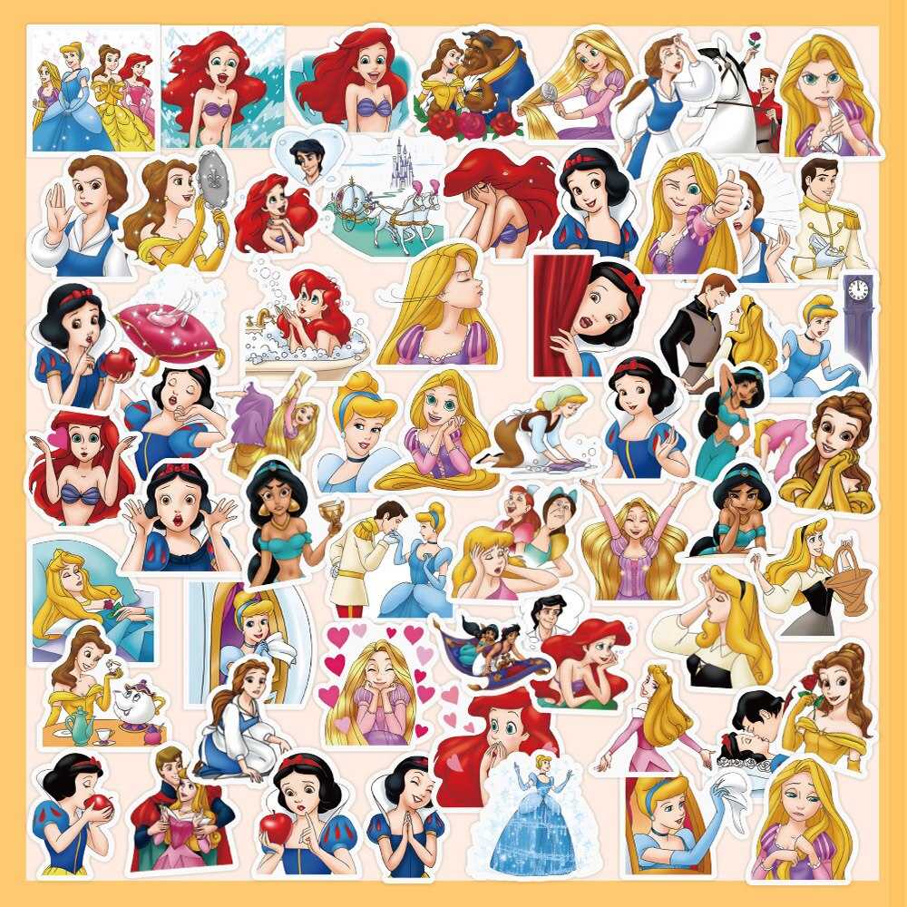 Disney Mix Cute Princess Graffiti Stickers-ChandeliersDecor