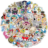 Disney Movie Alice in Wonderland Stickers for Water Bottle Laptop Guitar Car Motorcycle Skateboard Luggage Kids Toy-ChandeliersDecor