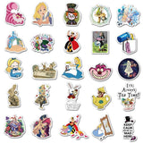 Disney Movie Alice in Wonderland Stickers for Water Bottle Laptop Guitar Car Motorcycle Skateboard Luggage Kids Toy-ChandeliersDecor