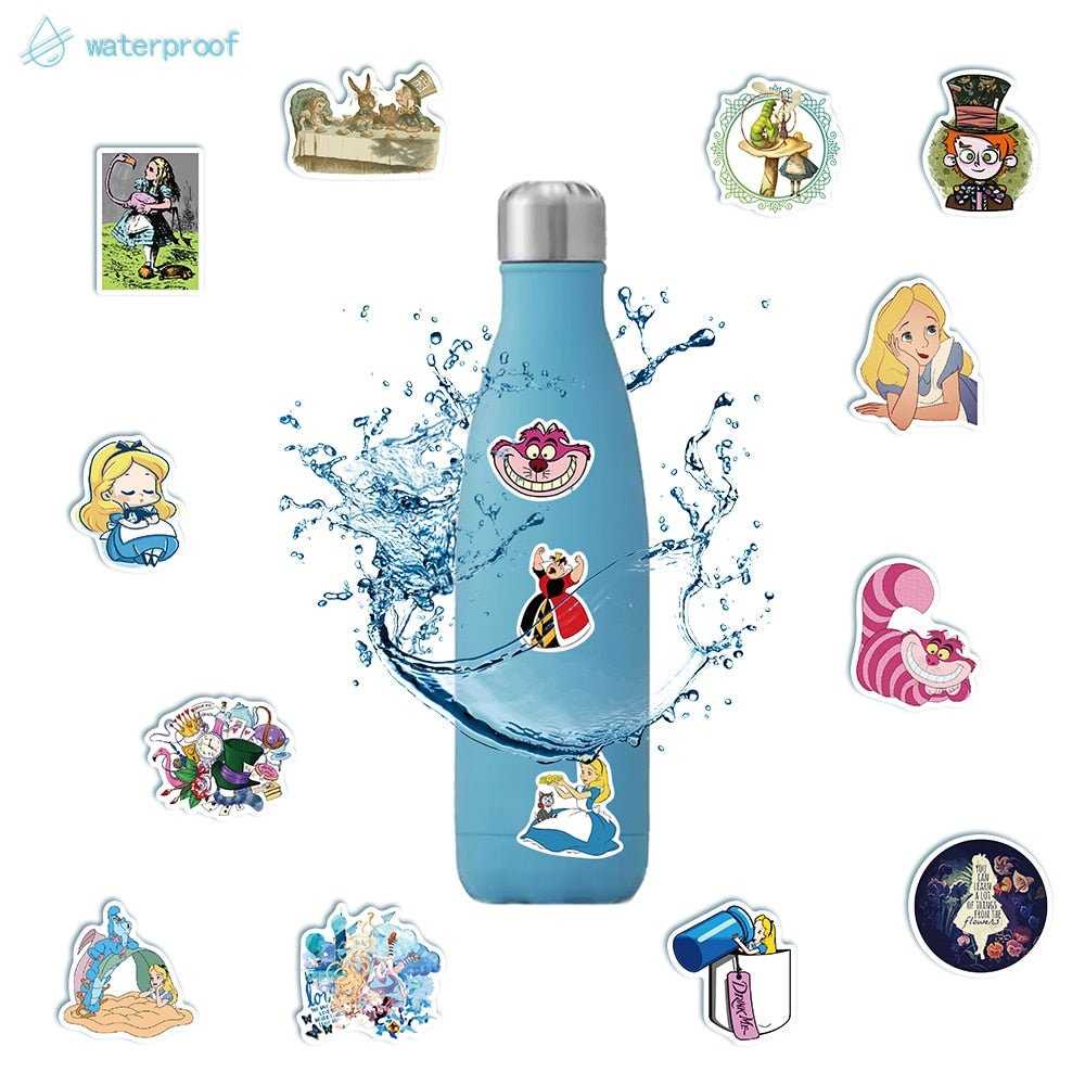 Disney Movie Alice in Wonderland Stickers for Water Bottle Laptop Guitar Car Motorcycle Skateboard Luggage Kids Toy-ChandeliersDecor