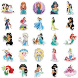 Disney Princess Stickers Frozen Anna/Elsa Cinderella Ariel Cartoon Movie Princess Decals Kids Toy Gift-ChandeliersDecor