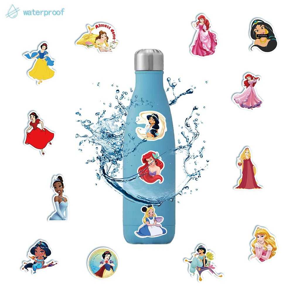 Disney Princess Stickers Frozen Anna/Elsa Cinderella Ariel Cartoon Movie Princess Decals Kids Toy Gift
