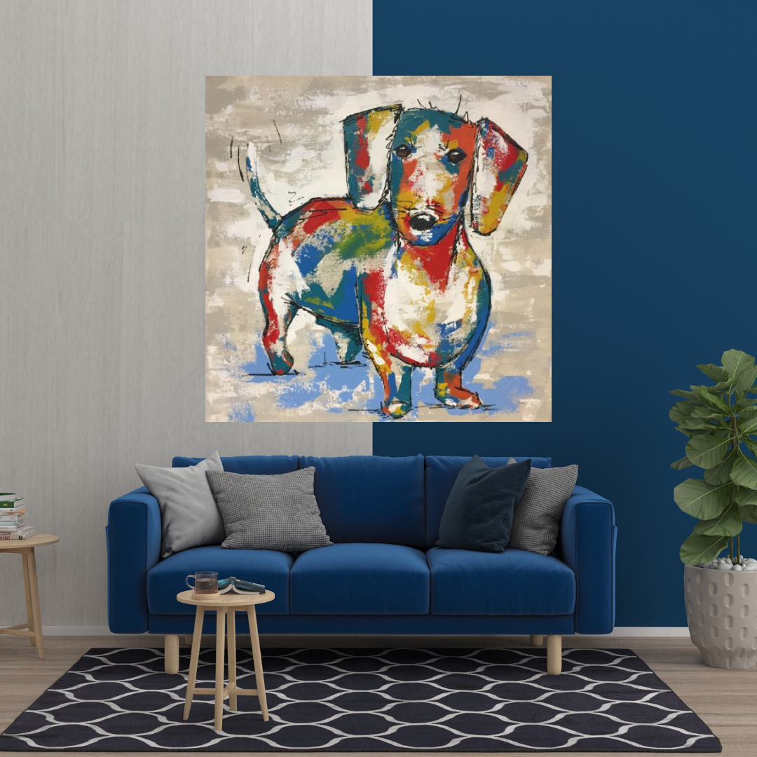 Dog Canvas Wall Art-ChandeliersDecor