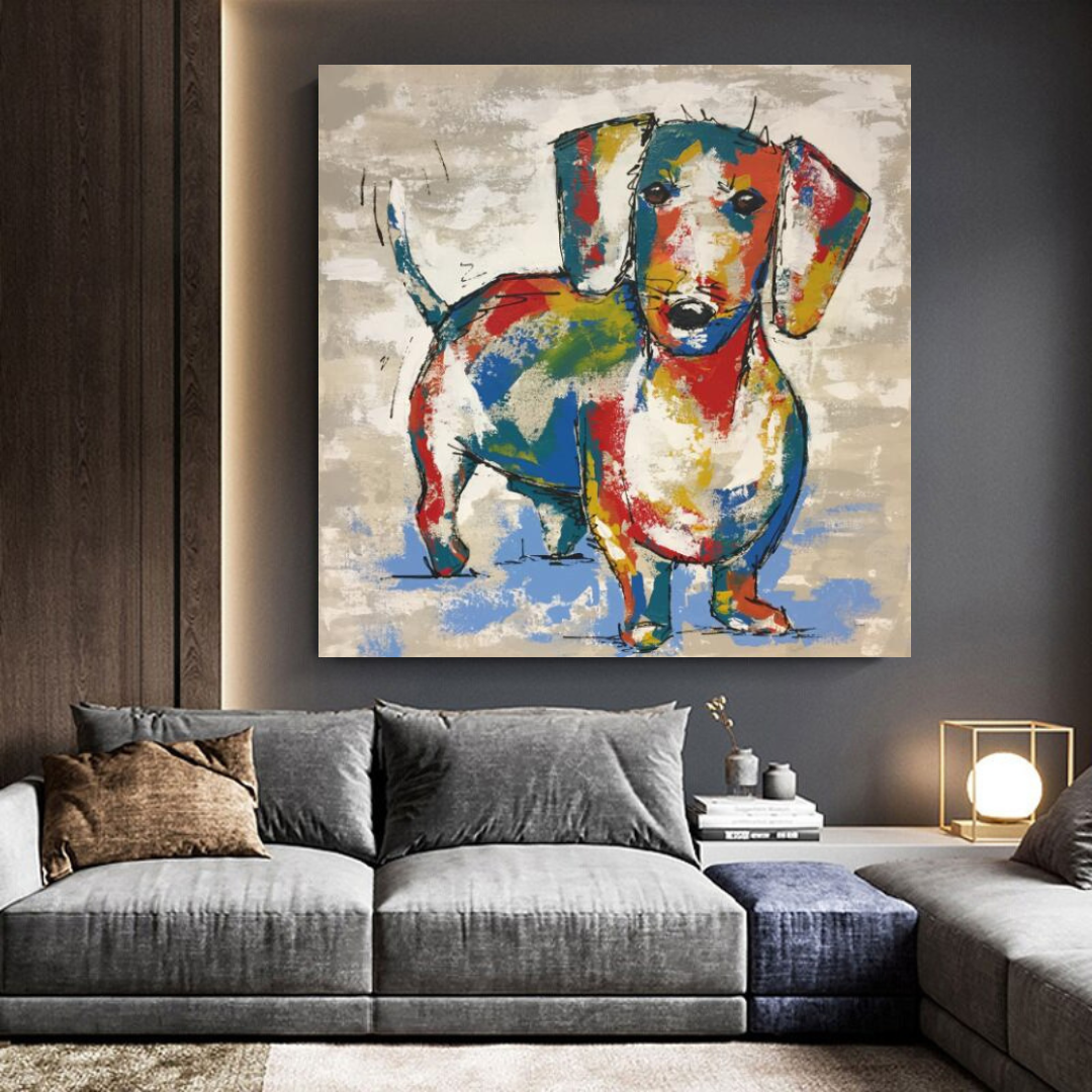 Dog Canvas Wall Art-ChandeliersDecor