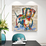 Dog Canvas Wall Art-ChandeliersDecor