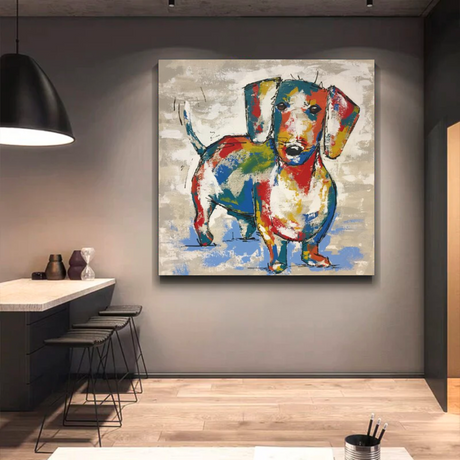 Dog Canvas Wall Art-ChandeliersDecor