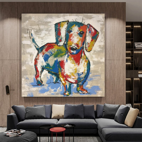 Dog Canvas Wall Art-ChandeliersDecor