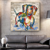 Dog Canvas Wall Art-ChandeliersDecor