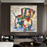 Dog Canvas Wall Art-ChandeliersDecor