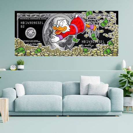 Donald Duck Money Wall Art: Stylish & Unique Home Decor-ChandeliersDecor