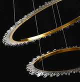 Anelli Crystal LED Lampadario per Scale: Eleganza