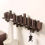 Solid Wood Clothes Hanging Wall Mounted Rack - GraffitiWallArt