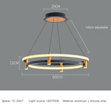 Dual Ring LED Chandelier: Exquisite Lighting Fixture-ChandeliersDecor