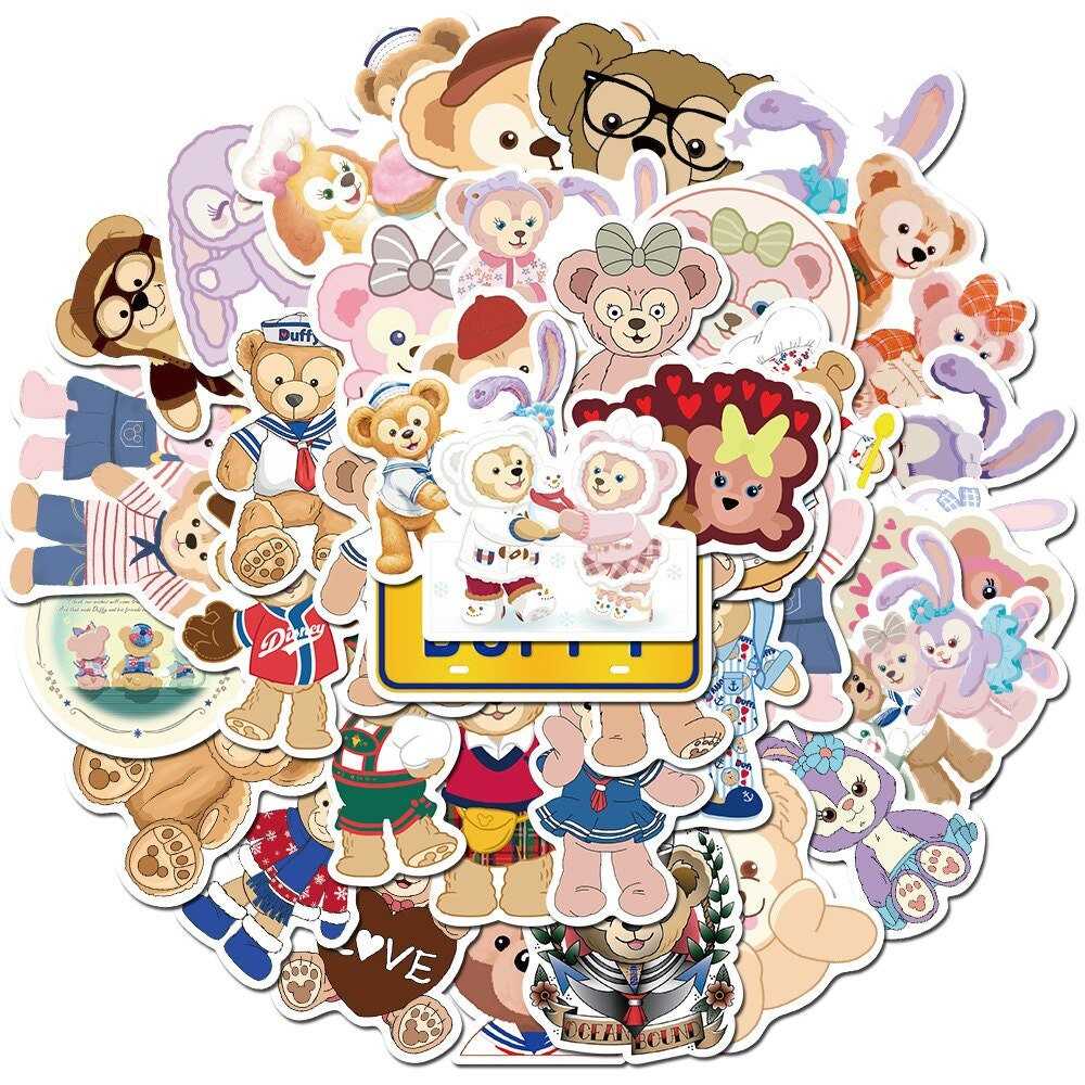 Duffy Bear and Rabbit Stickers Pack - Delightful Selection-ChandeliersDecor