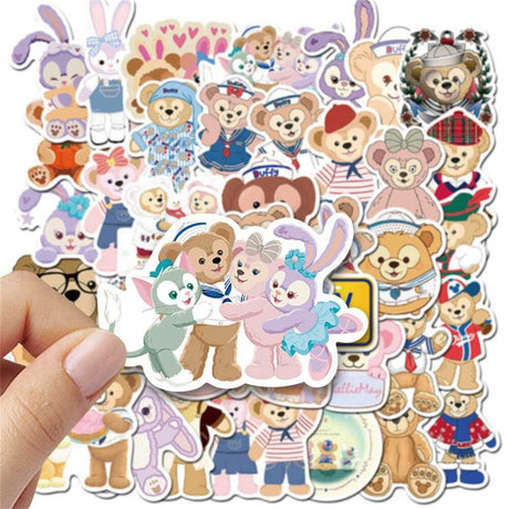 Duffy Bear and Rabbit Stickers Pack - Delightful Selection-ChandeliersDecor