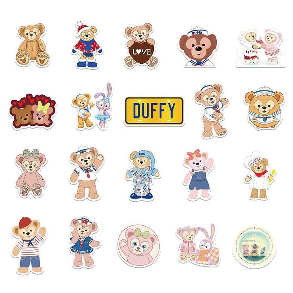 Duffy Bear and Rabbit Stickers Pack - Delightful Selection-ChandeliersDecor