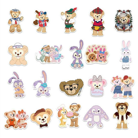 Duffy Bear and Rabbit Stickers Pack - Delightful Selection-ChandeliersDecor