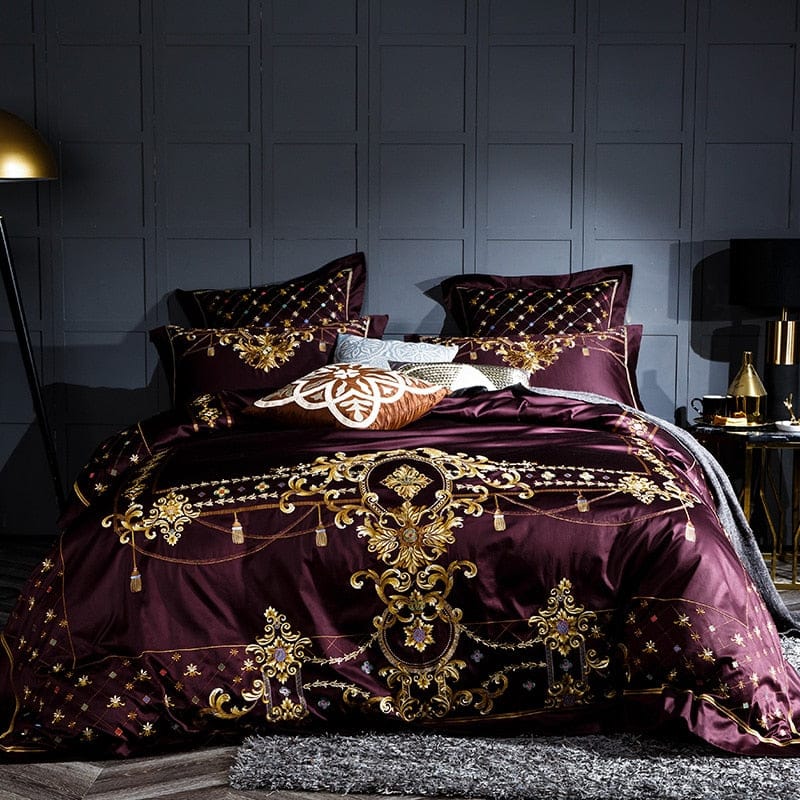 Luxury Embroidery Egyptian cotton Bedding Set Bed set