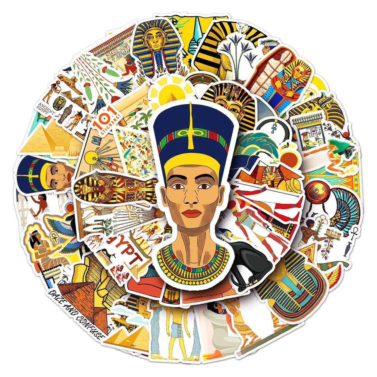 Egyptian Pharaoh 50 Stickers Pack-ChandeliersDecor