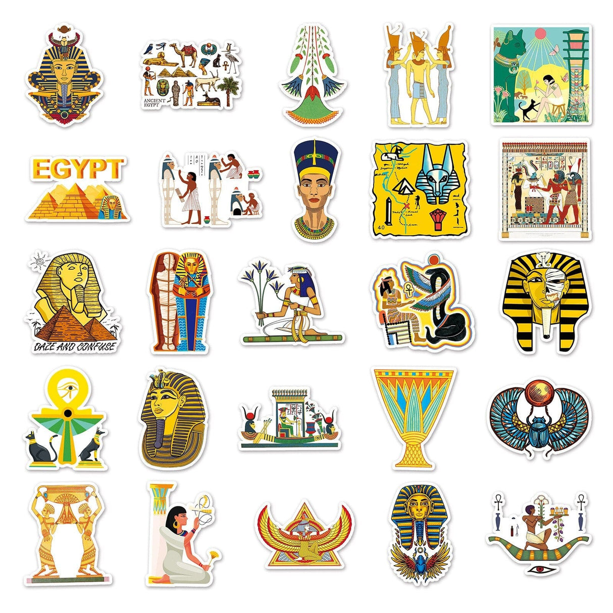 Egyptian Pharaoh 50 Stickers Pack-ChandeliersDecor