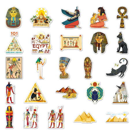 Egyptian Pharaoh 50 Stickers Pack-ChandeliersDecor