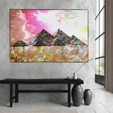 Egyptian Pyramids Canvas Wall Art - Authentic D√©cor-ChandeliersDecor