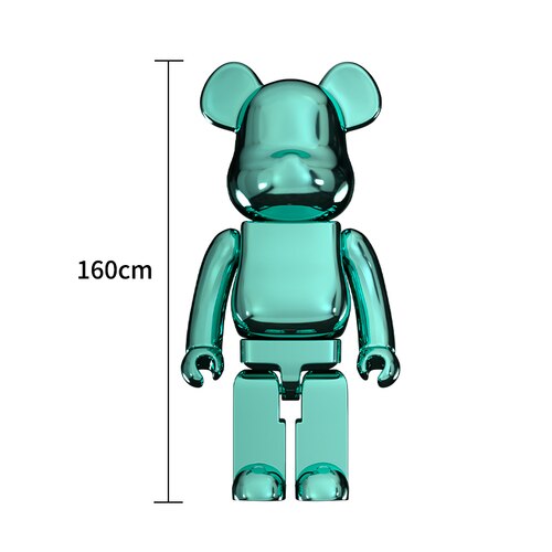 Electroplating Multicolour Bearbrick Statue Large-ChandeliersDecor