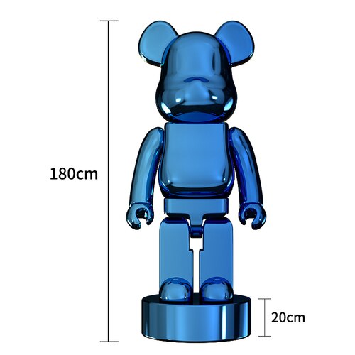 Electroplating Multicolour Bearbrick Statue Large-ChandeliersDecor