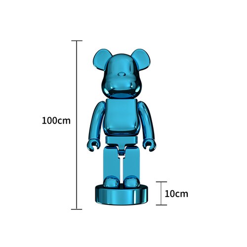 Electroplating Multicolour Bearbrick Statue Large-ChandeliersDecor