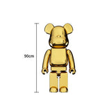 Electroplating Multicolour Bearbrick Statue Large-ChandeliersDecor