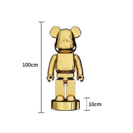 Electroplating Multicolour Bearbrick Statue Large-ChandeliersDecor