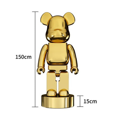 Electroplating Multicolour Bearbrick Statue Large-ChandeliersDecor