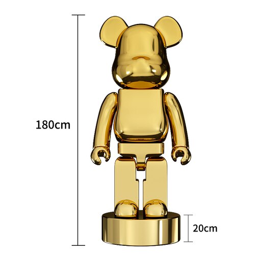 Electroplating Multicolour Bearbrick Statue Large-ChandeliersDecor