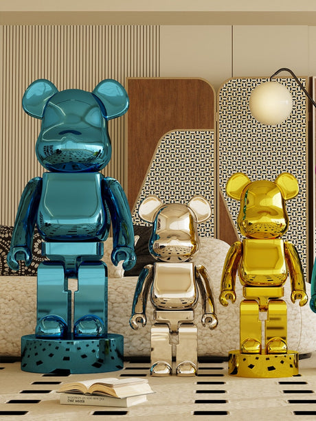 Electroplating Multicolour Bearbrick Statue Large-ChandeliersDecor