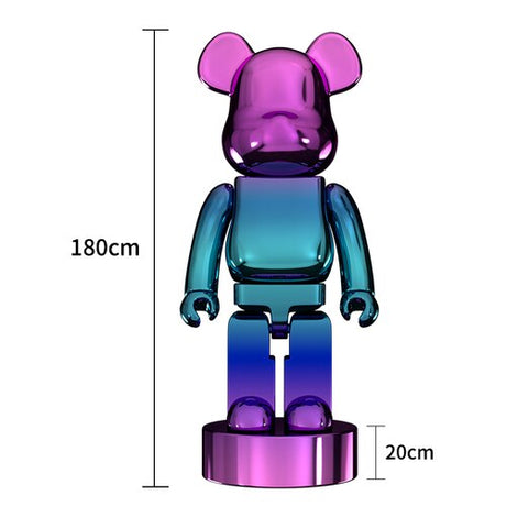 Electroplating Multicolour Bearbrick Statue Large-ChandeliersDecor